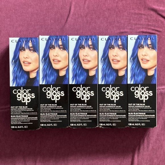 5X NEW Clairol Color Gloss Up Semi Permanent Hair Color, Out of the Blue